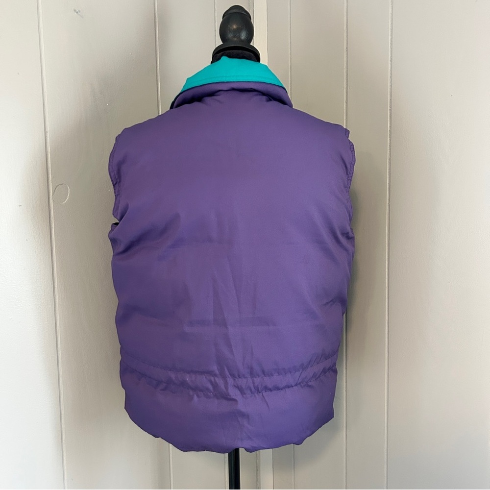 Cabela’s Women’s Vintage Puffer Vest Purple Teal Size Medium - Picture 4 of 9
